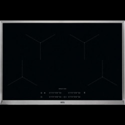 Aeg IKB84433XB - Piano Cottura ad Induzione, Vetroceramica Nero, 4 Zone, 80 cm