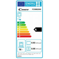Candy FCXM625NX/E - Forno Elettrico da Incasso, 78 Litri, Nero, Classe A