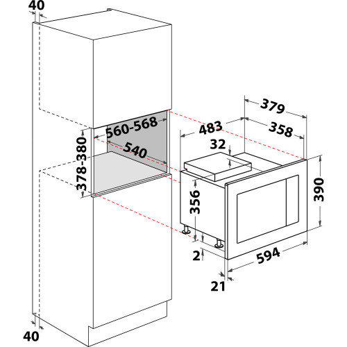 Hotpoint MF25G IX HA - Forno a Microonde da...