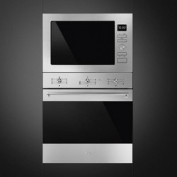 Smeg FMI425X - Forno a Microonde da Incasso, Inox, 900 Watt