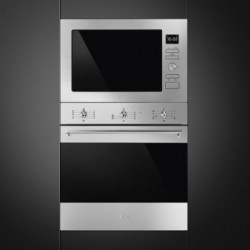Smeg FMI425X - Forno a Microonde da Incasso, Inox, 900 Watt