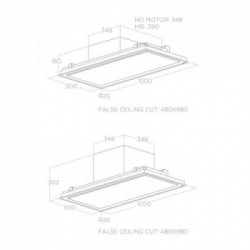 Elica ILLUSION H16 BL/A/100 - Cappa Aspirante Integrata, 100 cm, 720 m³/h, PRF0172645, A