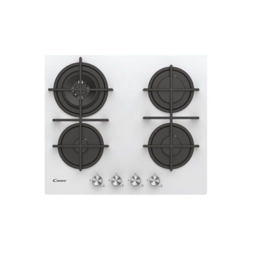 Candy CVG6BR4WPW - Piano Cottura a Gas, Bianco,...