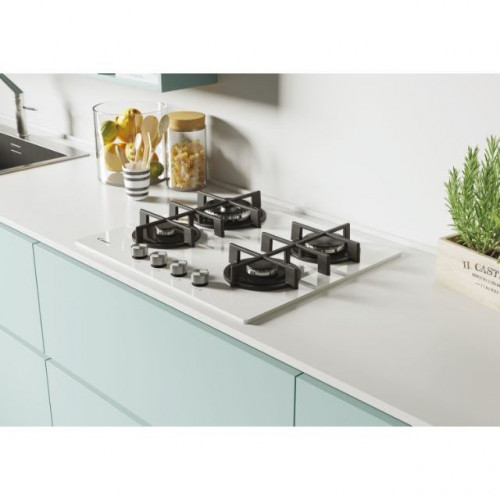 Candy CVG6BR4WPW - Piano Cottura a Gas, Bianco,...