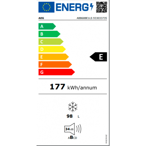 Aeg ABB688E1LS - Congelatore Monoporta ad...