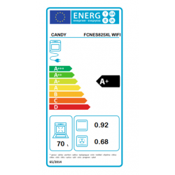 Candy FCNES825XL WIFI - Forno Elettrico da Incasso, 70 Litri, Acciaio Inossidabile, Classe A+