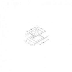 Candy CH64XB - Piano Cottura Elettrico, Vetroceramica, 4 Zone, Nero