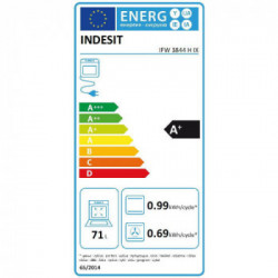 Indesit IFW 3844 H IX - Forno Elettrico da Incasso, 71 Litri, Acciaio Inossidabile, 59.5 cm, Classe A+