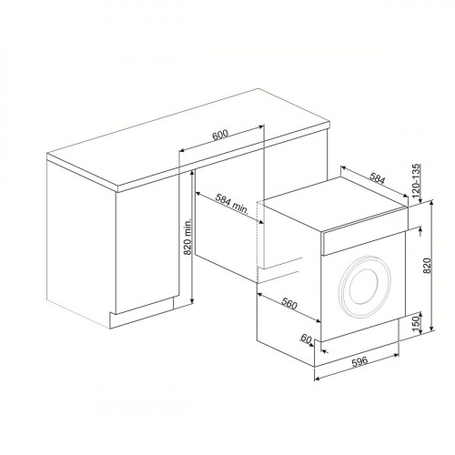 Smeg LB107N - Lavatrice Da Incasso a Carica...