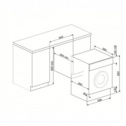Smeg LB107N - Lavatrice Da Incasso a Carica Frontale, 7 Kg, 1000 Giri/min, Classe E 