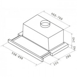 Elica ELITE14 LUX GRIX/A/90 - Cappa Aspirante da Incasso, Inox, 90 cm, PRF0037992, D