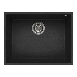 Elleci LGQ11054BSO - Lavello quadra 110, 58x44, 1V, nero pietra
