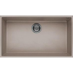 Elleci LGQ13043BSO - Lavello quadra 130, 76x44, 1V, tortora sottotop