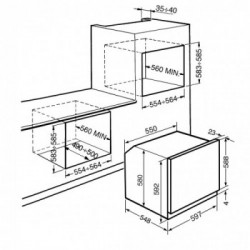 Smeg SF64M3PZS - Forno Pizza Elettrico, 60 cm, Termoventilato, Silver Glass, A