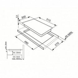 Smeg SI5322B - Piano Cottura a Induzione, Vetroceramica Nero, 30 cm