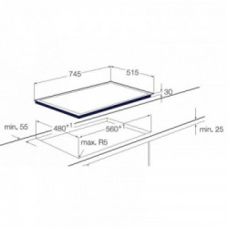 Electrolux KGU75361Z - Piano Cottura a Gas UltraFlat, Tripla Corona, Inox, Profilo 5 mm, 75 cm