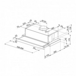Smeg KSET61E2 - Cappa Aspirante, Argento, 60 cm, 315 m³/h, D
