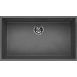 Elleci LMQ13073BSO - Lavello quadra 130, 76x44, 1V, titanium sottotop