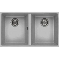 Elleci LMQ35079BSO - Lavello quadra 350, 76x44, 2V, aluminium sottotop