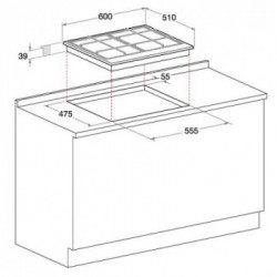 Hotpoint Ariston PCN642T/AS/HA - Piano Cottura, Gas, 60 cm