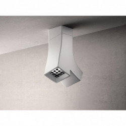 ElicaYE WH/A/66 - Cappa Aspirante ad Isola, Cristalplant Bianco, 66 cm, PRF0098375, A