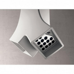 ElicaYE WH/A/66 - Cappa Aspirante ad Isola, Cristalplant Bianco, 66 cm, PRF0098375, A