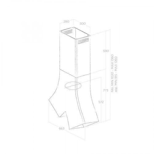 ElicaYE WH/A/66 - Cappa Aspirante ad Isola,...