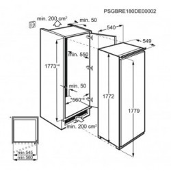Aeg SFB618F1DS - Frigorifero Monoporta con Celletta, h 177 cm, Capacità 282 Lt, Classe Energetica F, Bianco