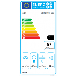 Elica MISSY BL/A/60 - Cappa Aspirante a Parete, Nero, 395 m³/h, PRF0151543, D