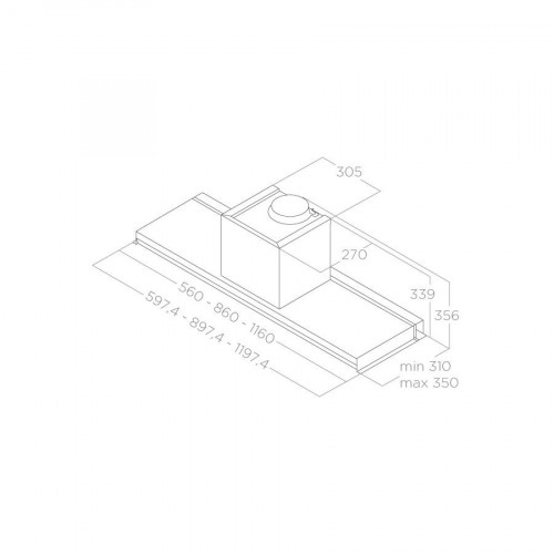 Elica LEVER IX/A/120 - Cappa Aspirante ad...