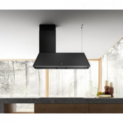  Elica PRF0171- Cappa a Isola Sospesa, 120 cm, Purificatore D'Aria, Nero, effetto soft touch Ikona Maxxi Pure, Classe A