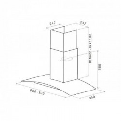 Elica CIRCUS IX/A/60 - Cappa Aspirante a Parete, Inox e Vetro, 60 cm, 68116393, D