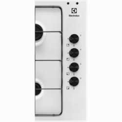 Electrolux KGS6404W - Piano Cottura a Gas, Slim Profile, Bianco, 4 Fuochi, 60 Cm