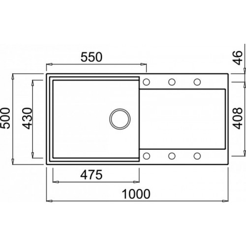 Elleci LGY48051 - Lavello easy 480, 100X50,...
