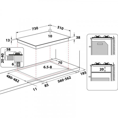 Whirlpool TKRL 761 IX - Piano Cottura a Gas, 5...