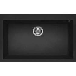Elleci LGQ13040 - Lavello quadra 130, 79x50, 1V, nero