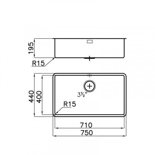 Foster 2157 850 - Lavello KE Sottotop, Inox...