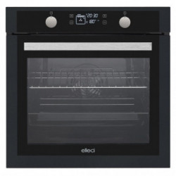 Elleci FGPP60240NS - forno plano plus 60 10 funzioni nero 40 manopole silver