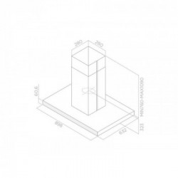 Elica JOY ISLAND BLIX/A/90 - Cappa Aspirante ad Isola, Inox e Vetro Nero, 90x60 cm, PRF0104628, B