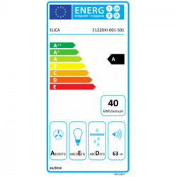 Elica ELITE 35 GRIX/A/60 - Cappa Aspirante ad Incasso, Inox, 60 cm, PRF0139077, A