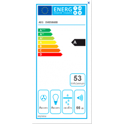 Aeg DVB5860B - Cappa Verticale a Parete, 80 cm, Classe Energetica A, Vetro Nero