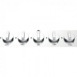 Hotpoint FTGHL 751 D/IX/HA - Piano Cottura a Gas, 5 Bruciatori Direct Flame, Inox, 75 cm