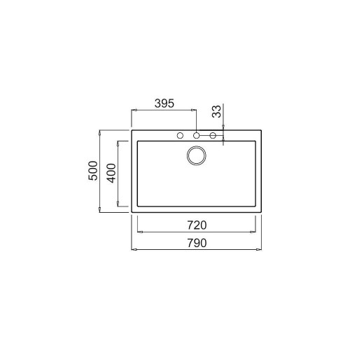 Elleci LMQ13073 - Lavello Quadra 130, Titanium