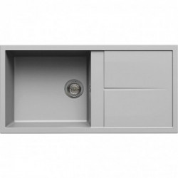 Elleci LMU48079 - Lavello unico 480, 100X50, 1VG, aluminium