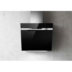 Elica MAJESTIC BL/A/60 - Cappa Aspirante a Parete, Vetro Nero e Inox, 60 cm, PRF0117381,B