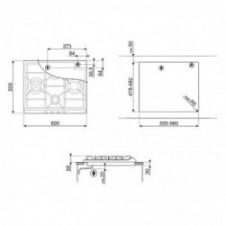 Smeg S264AV2 - Piano Cottura a Gas, 4 Fuochi, 60 cm, Avena