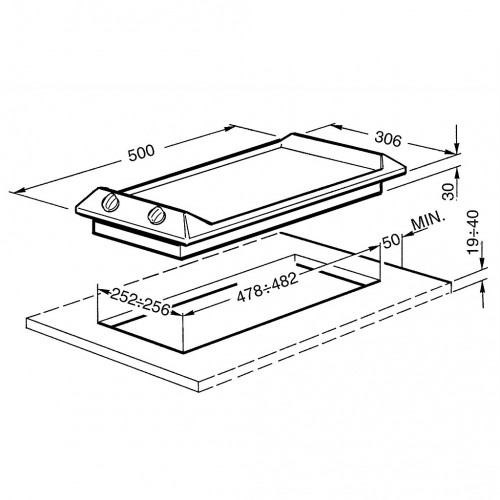 Smeg SRV531GH5 - Piano Cottura a Gas, Inox, 30 cm