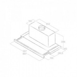 Elica ELITE 35 GRIX/A/90 - Cappa Aspirante ad Incasso, Inox, 90 cm, PRF0139069, A