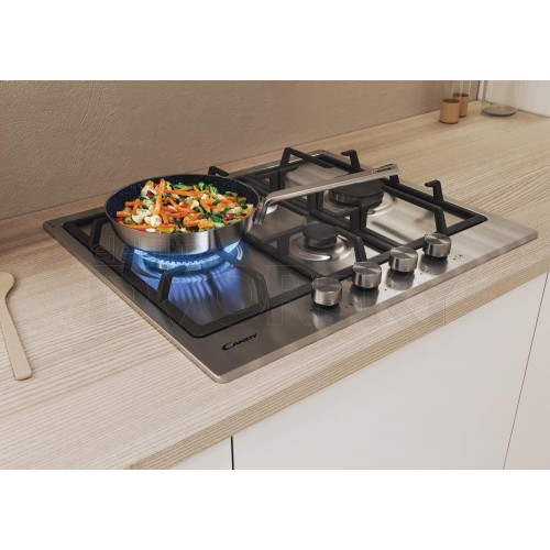 Candy CHG6D4WPX - Piano Cottura a Gas, 4...