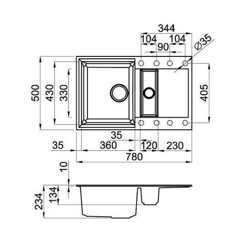 Elleci Easy 325 LGY32540 - Lavello, Nero